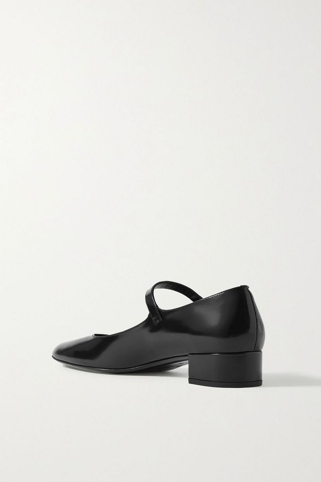 BY FAR Brushed-leather Mary Jane pumps