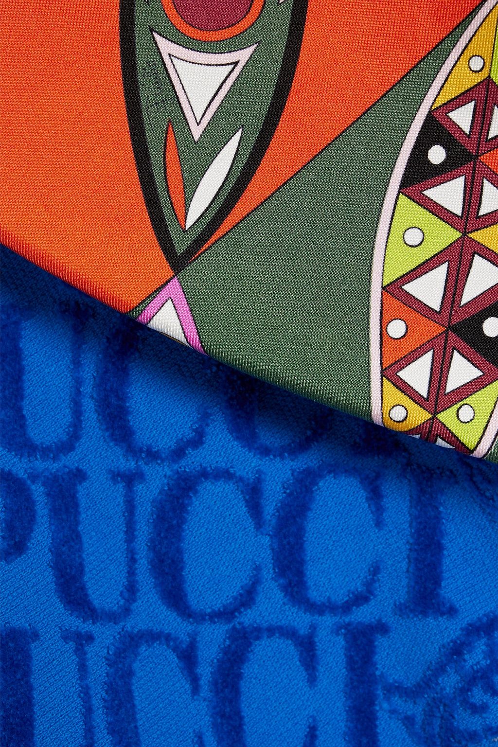 PUCCI Silk-trimmed French cotton terry sweatshirt