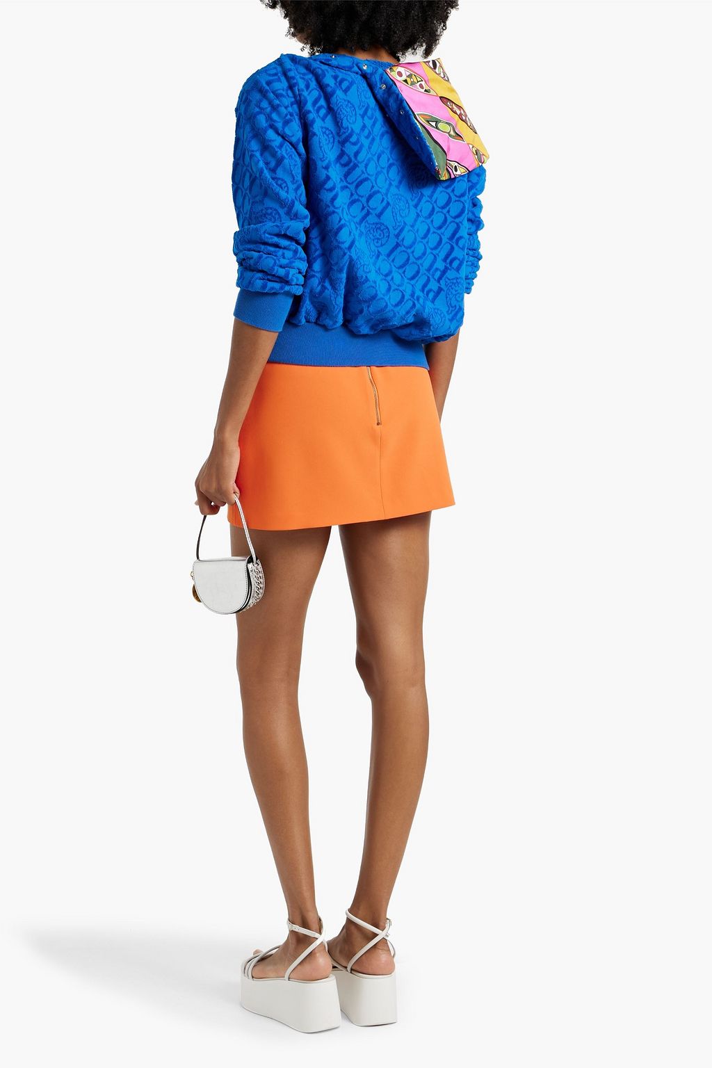 PUCCI Silk-trimmed French cotton terry sweatshirt