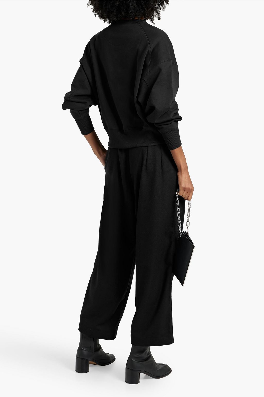 Y-3 Cropped flannel wide-leg pants