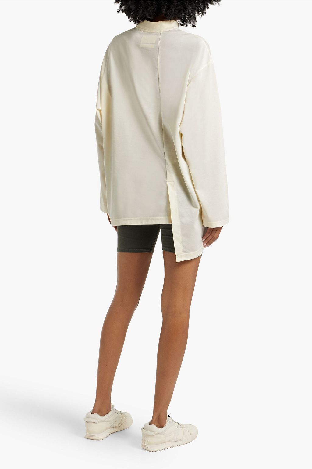 Y-3 Spacer asymmetric cotton-blend jersey sweatshirt
