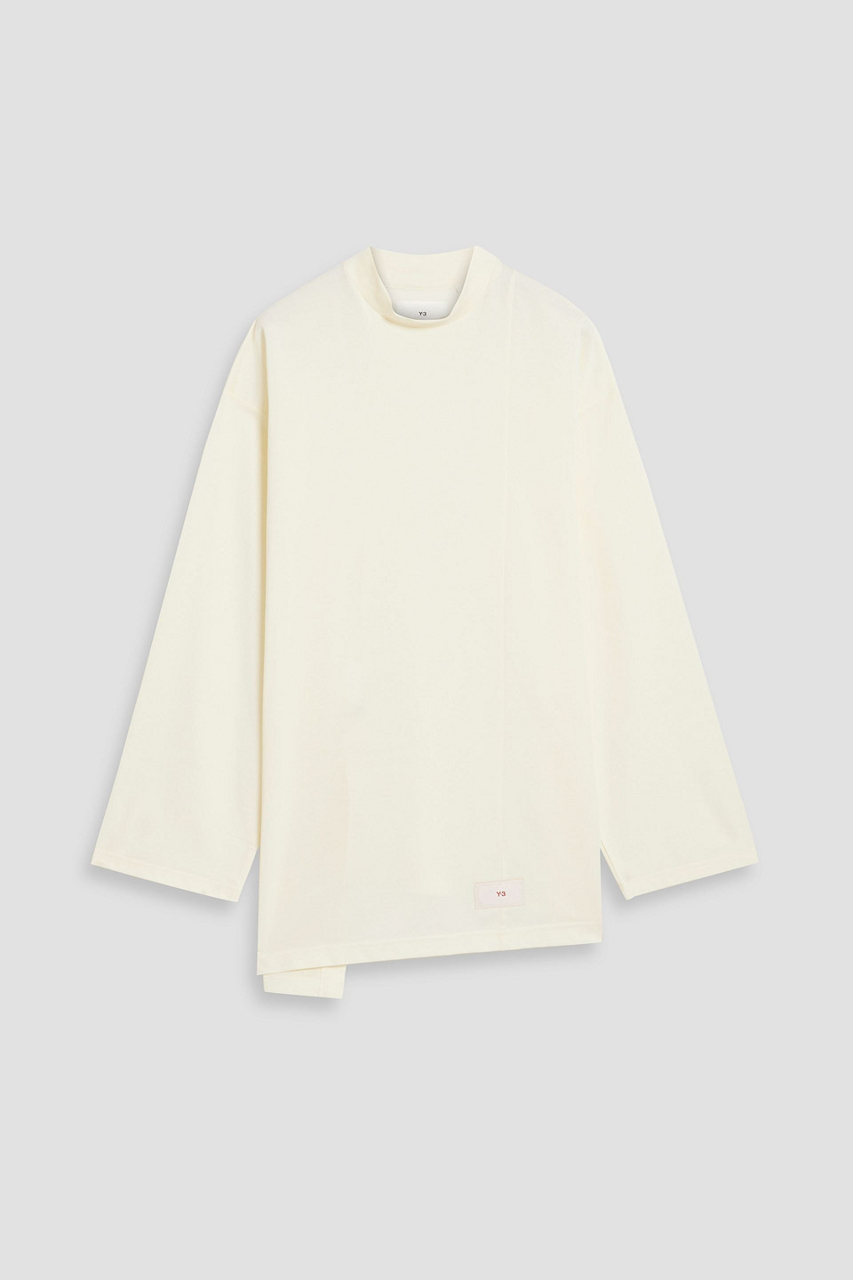 Spacer asymmetric cotton-blend jersey sweatshirt