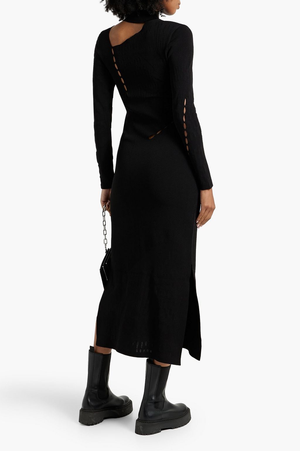 Y-3 Cutout stretch-jersey midi dress