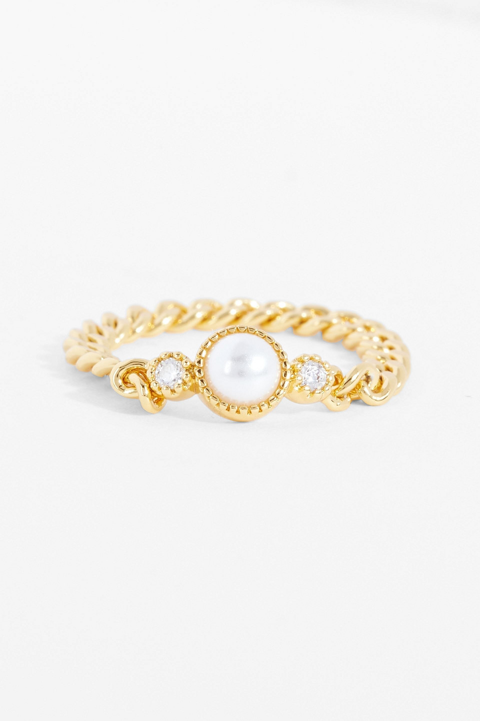 ZIMMERMANN GOLD-TONE FAUX PEARL RING