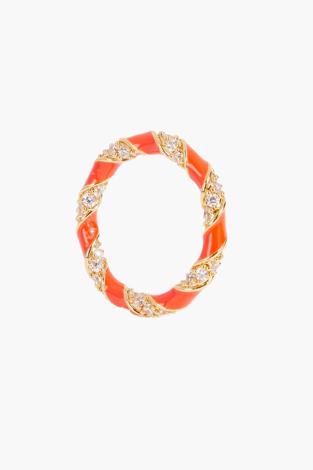ZIMMERMANN Gold-tone, crystal and enamel ring