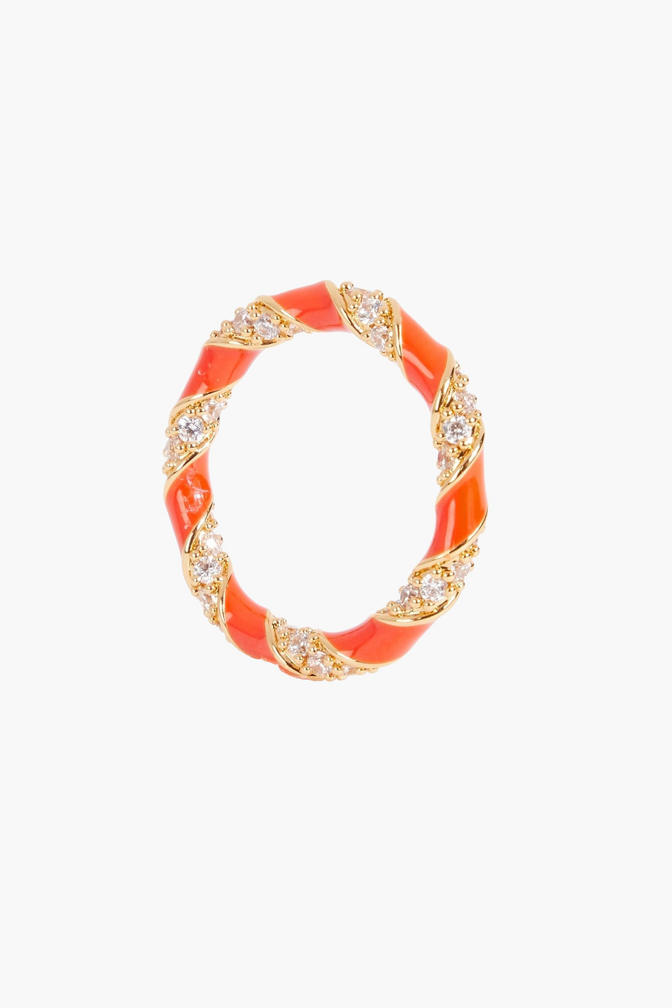 Shop Zimmermann Gold-tone Crystal And Enamel Ring In Red