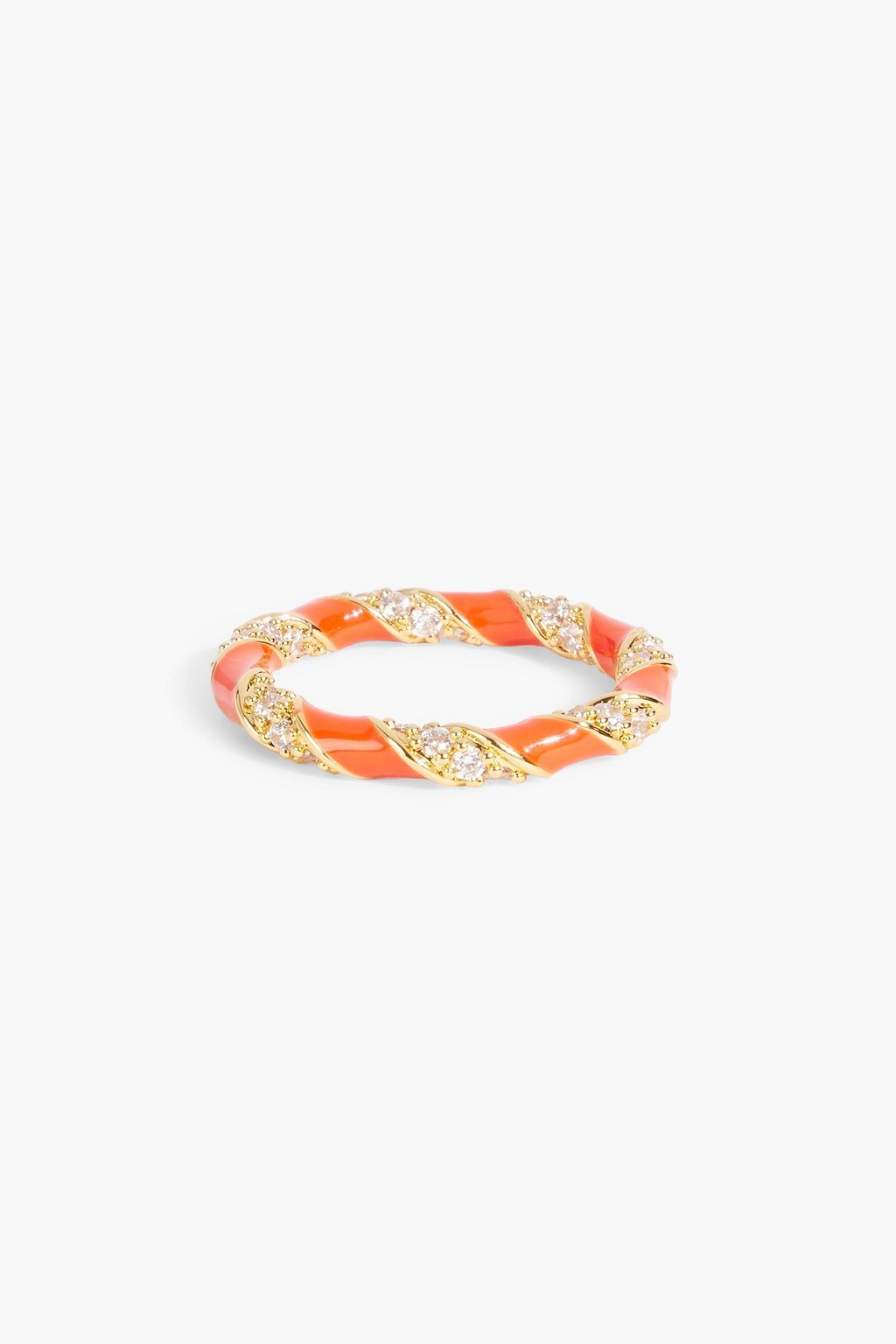 ZIMMERMANN Gold-tone, crystal and enamel ring