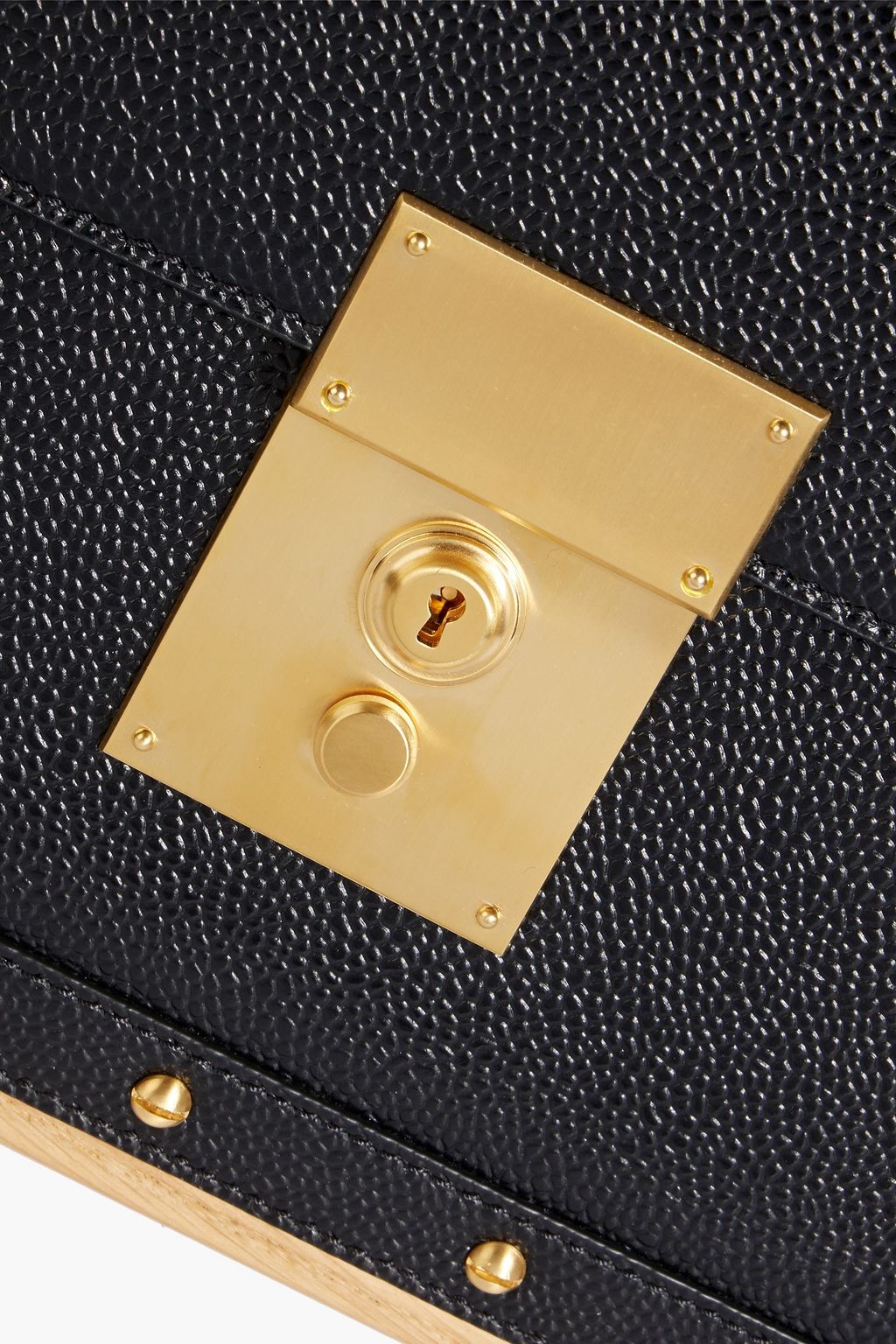 THOM BROWNE Pebbled-leather tote