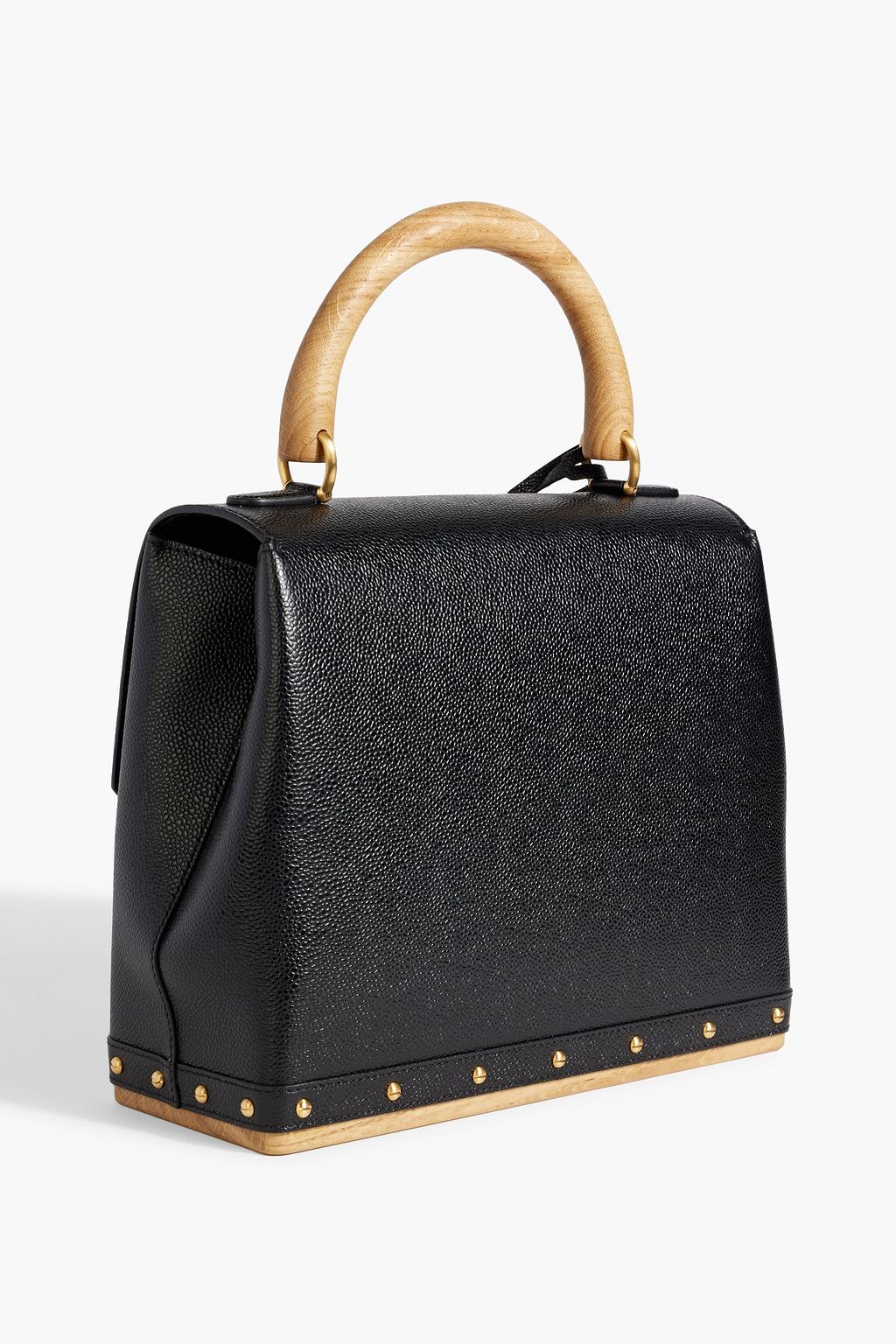 THOM BROWNE Pebbled-leather tote
