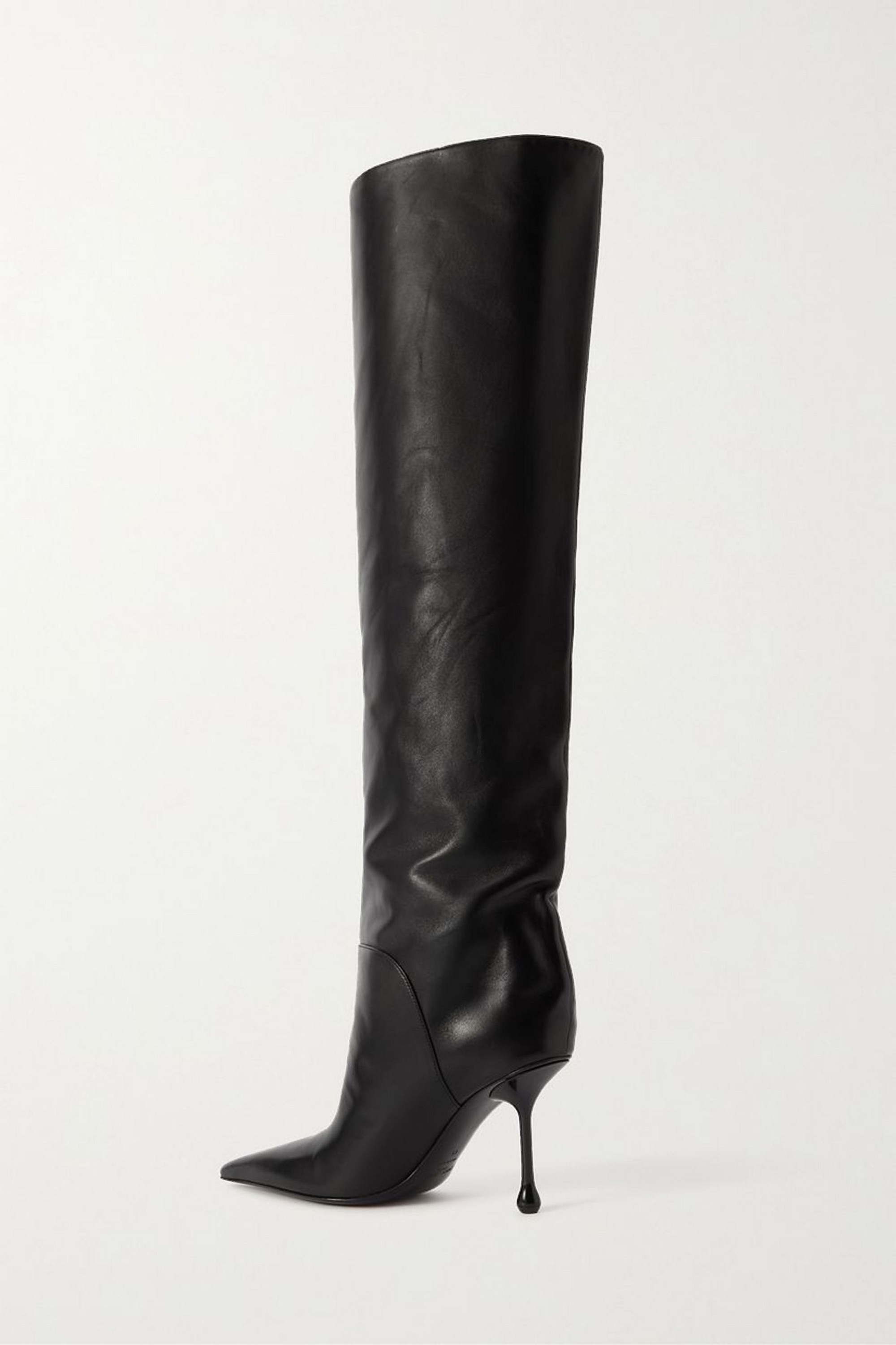JIMMY CHOO - Cycas 95 leather over-the-knee boots | Plush