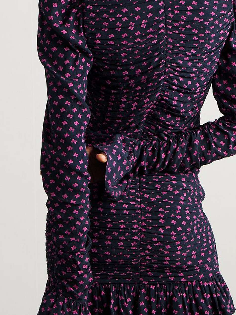 tulla ruffled jacquard mini dress