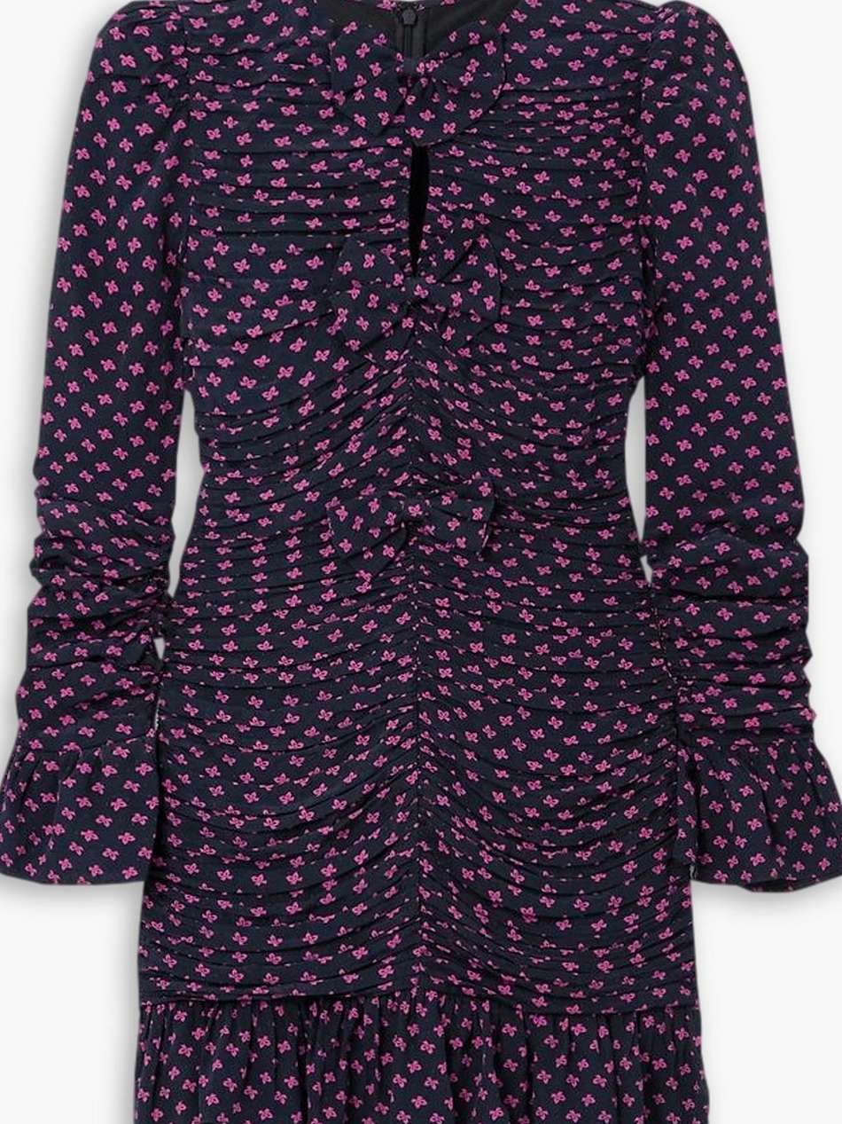 tulla ruffled jacquard mini dress