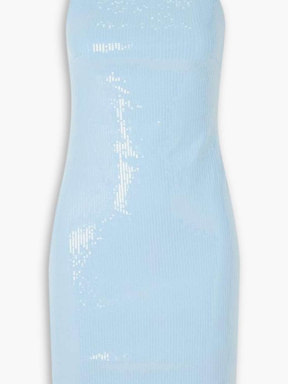 sequined stretch-jersey mini dress