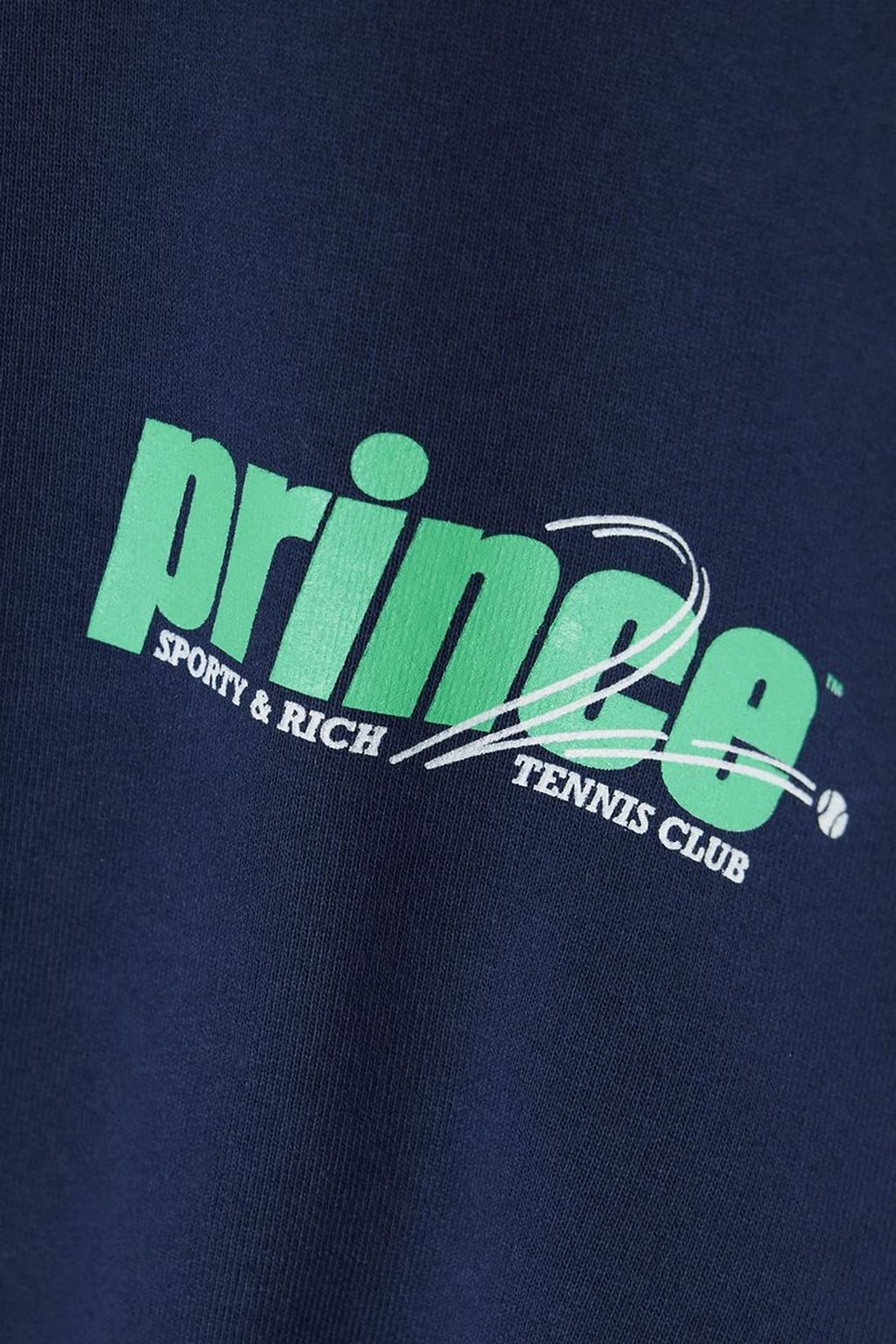 SPORTY & RICH + Prince コットンジャージー スウェットシャツ プリント入り