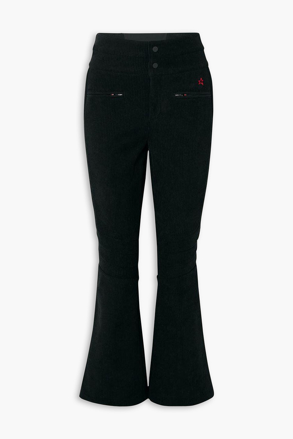 Shop Perfect Moment Aurora Flared Corduroy Ski Pants In Black