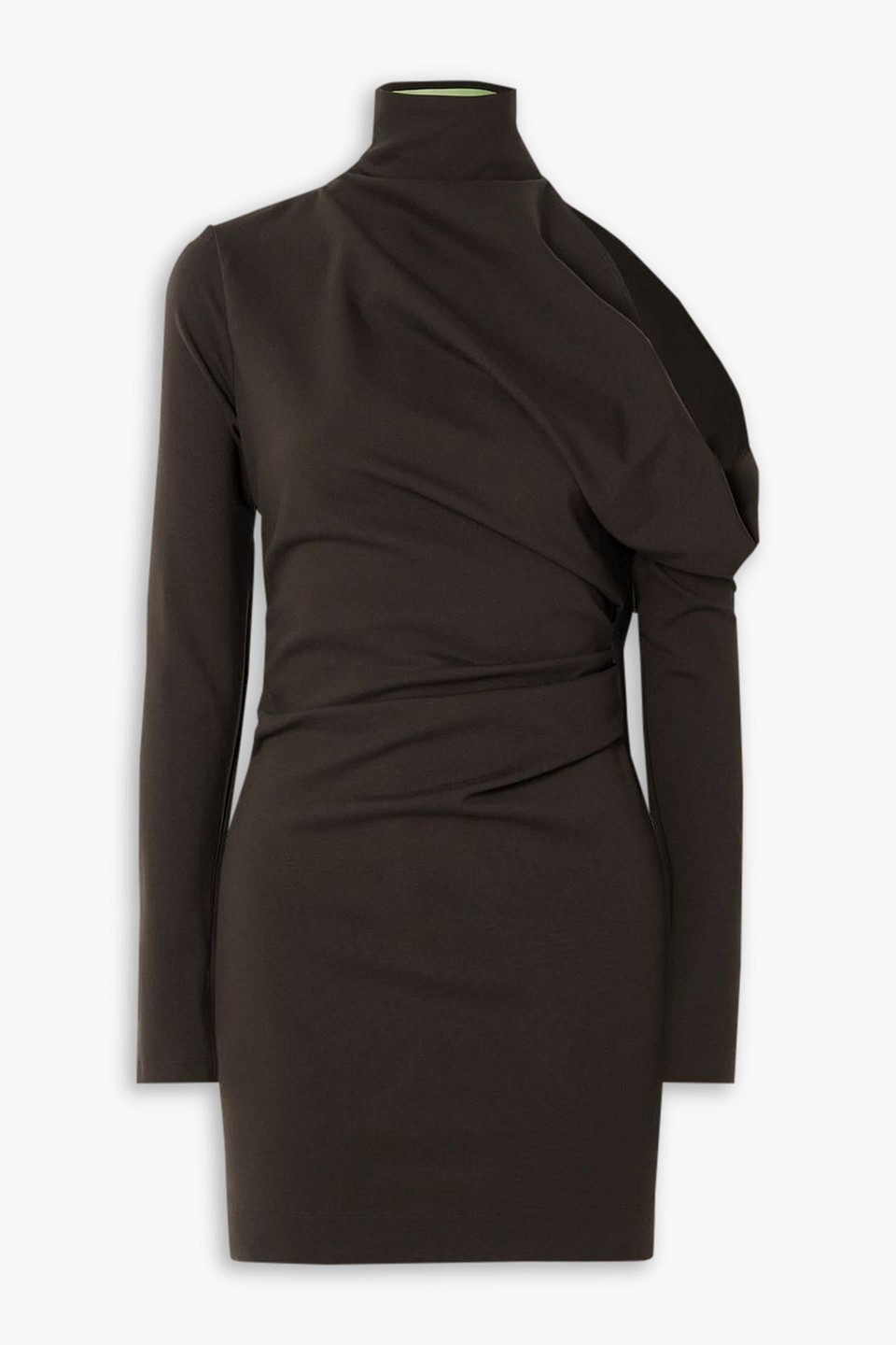 Gauge81 Teresa Asymmetric Midi Dress In Chocolate