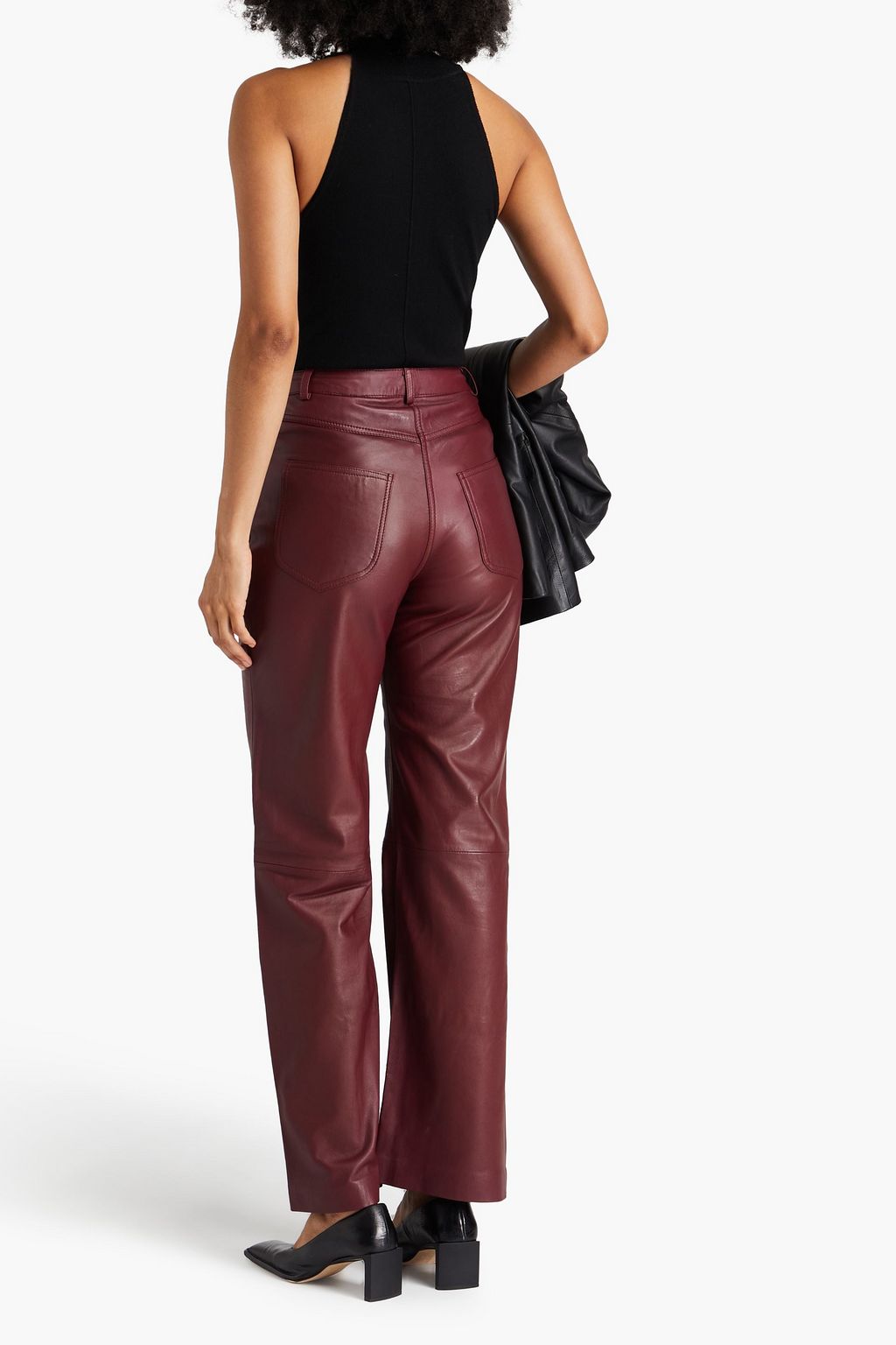 MUUBAA Leather straight-leg pants
