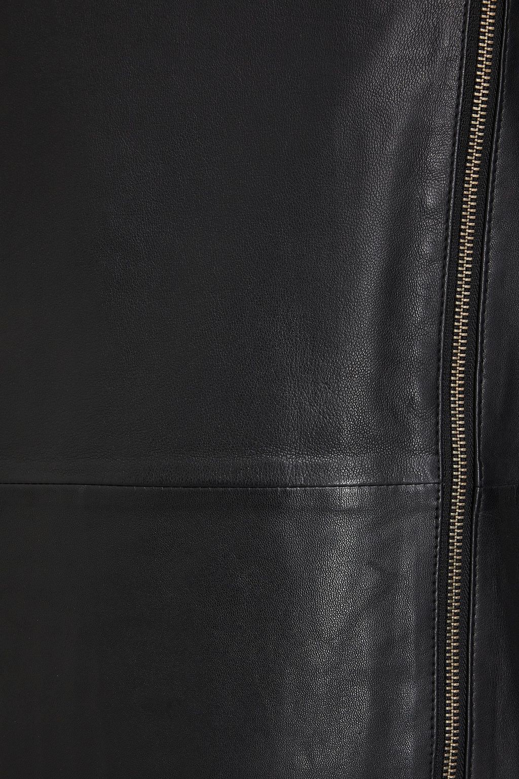 MUUBAA Mallory leather midi skirt