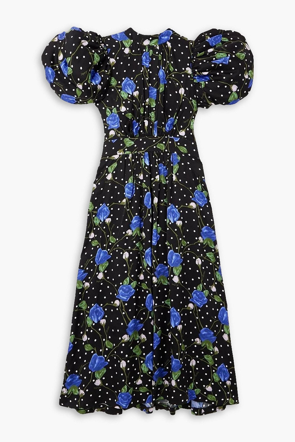 Rotate Birger Christensen - Noon open-back printed satin midi dress - Black - DE 42