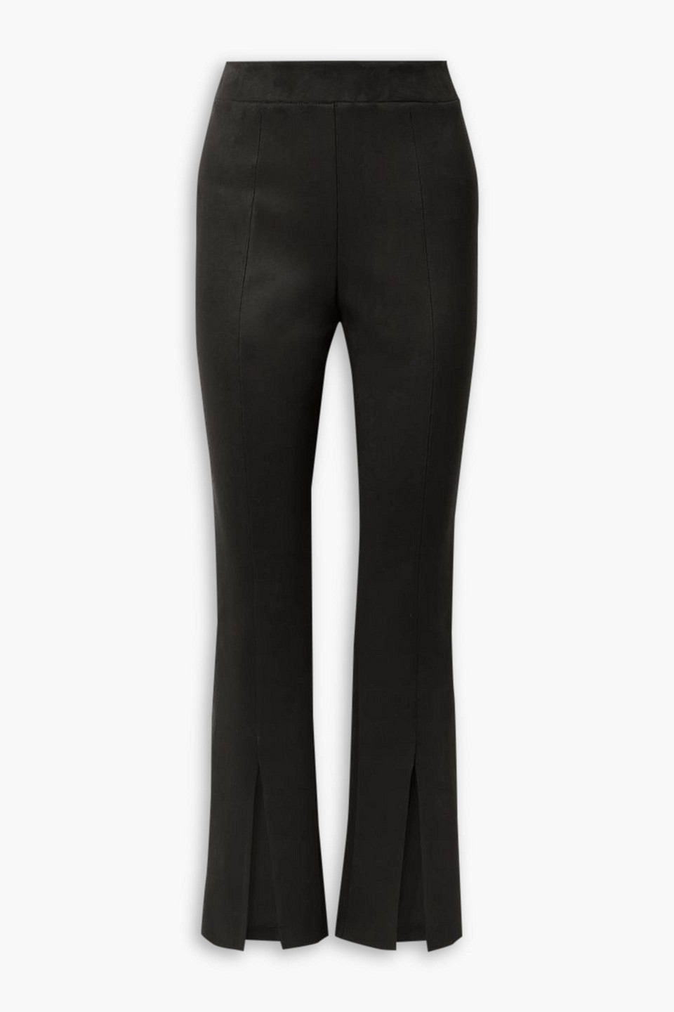Commando Faux Stretch-suede Straight-leg Pants In Black