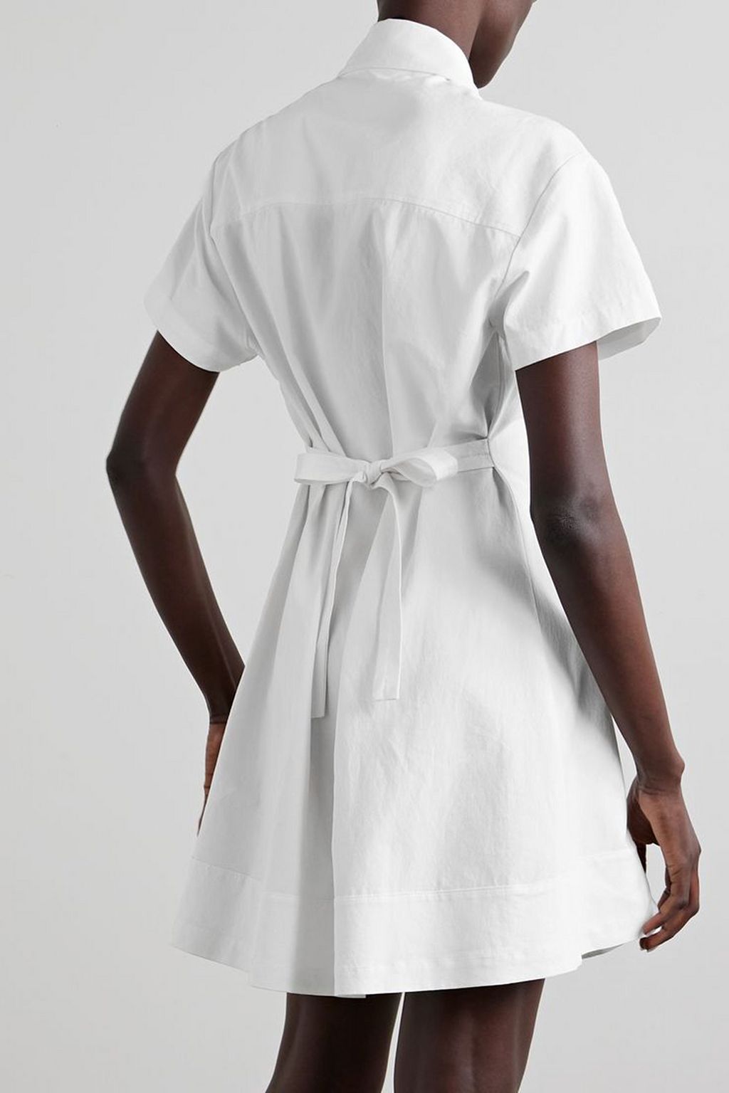PROENZA SCHOULER PSWL Carmine cotton and hemp-blend mini shirt dress