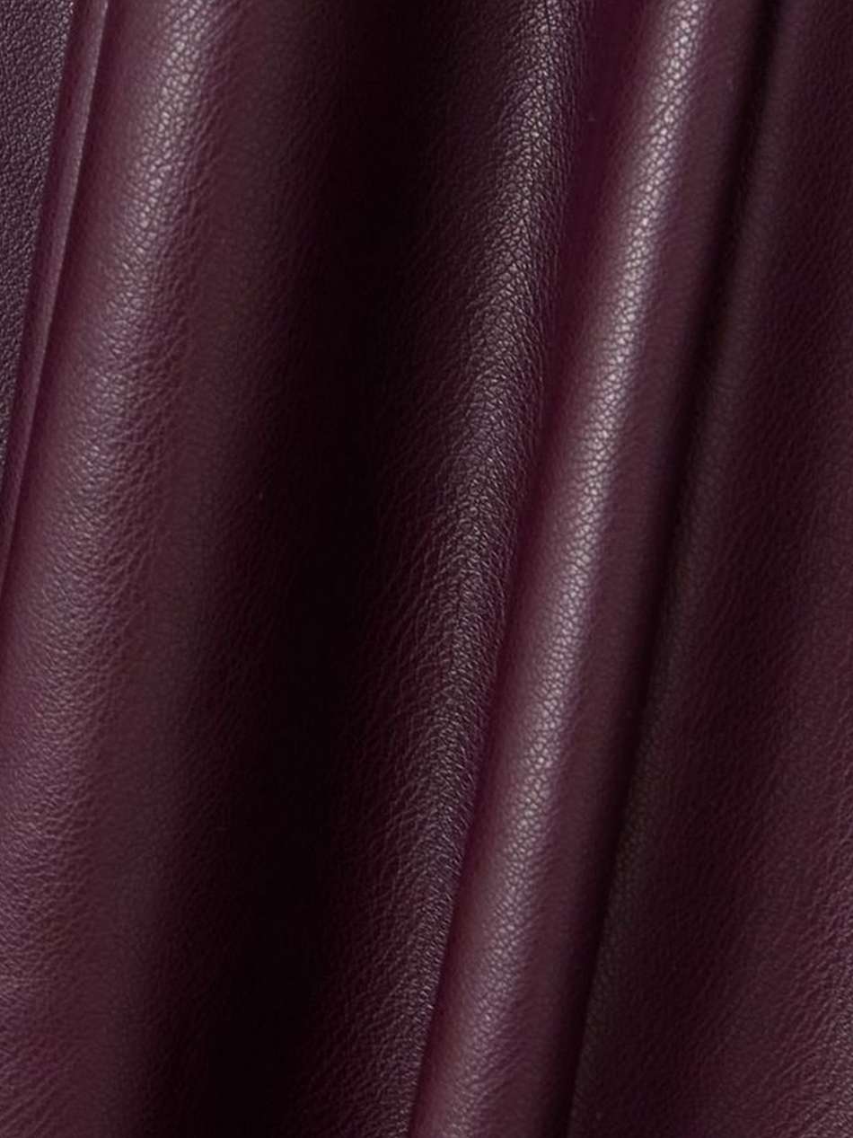 kaimana pleated faux leather mini dress