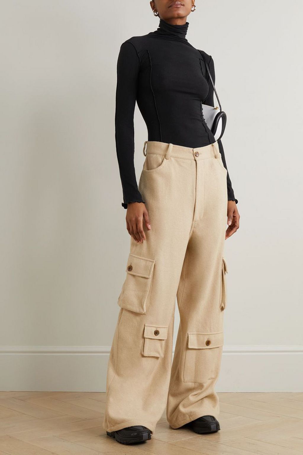 BASERANGE Omato ribbed stretch-cotton turtleneck top