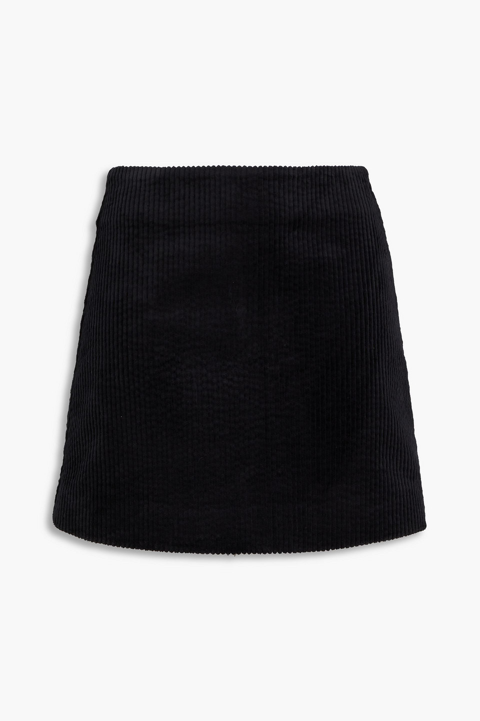 GANNI - Cotton-blend corduroy mini skirt - Black - DE 34