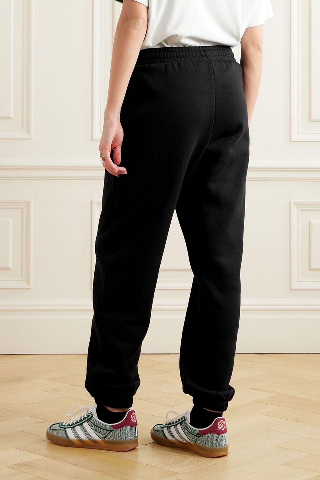 ROTATE BIRGER CHRISTENSEN Mimi logo-embroidered cotton tapered sweatpants