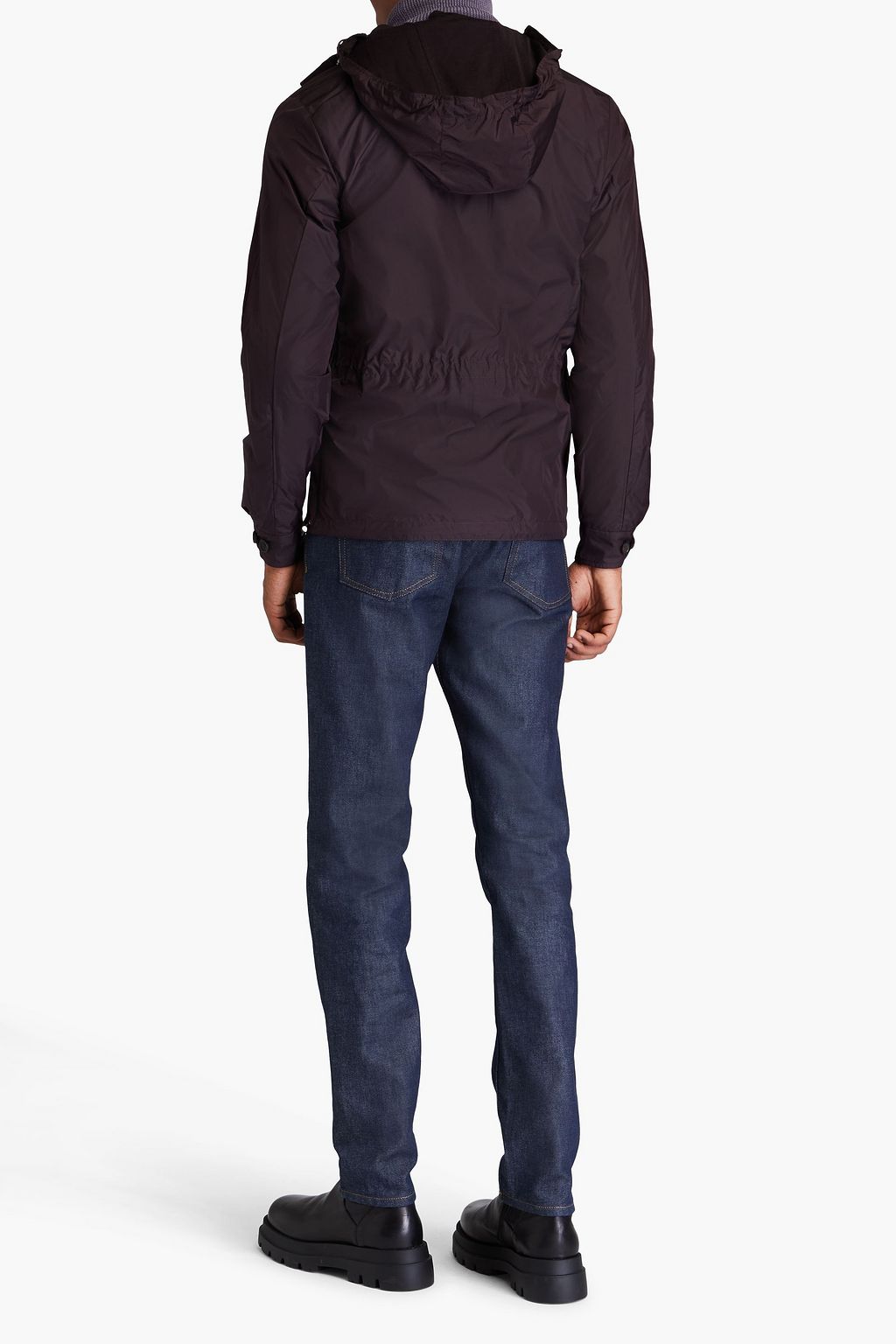 CANALI جاكيت من صوف الجيرسي وقماش عازل يمكن ارتداؤه على الوجهين