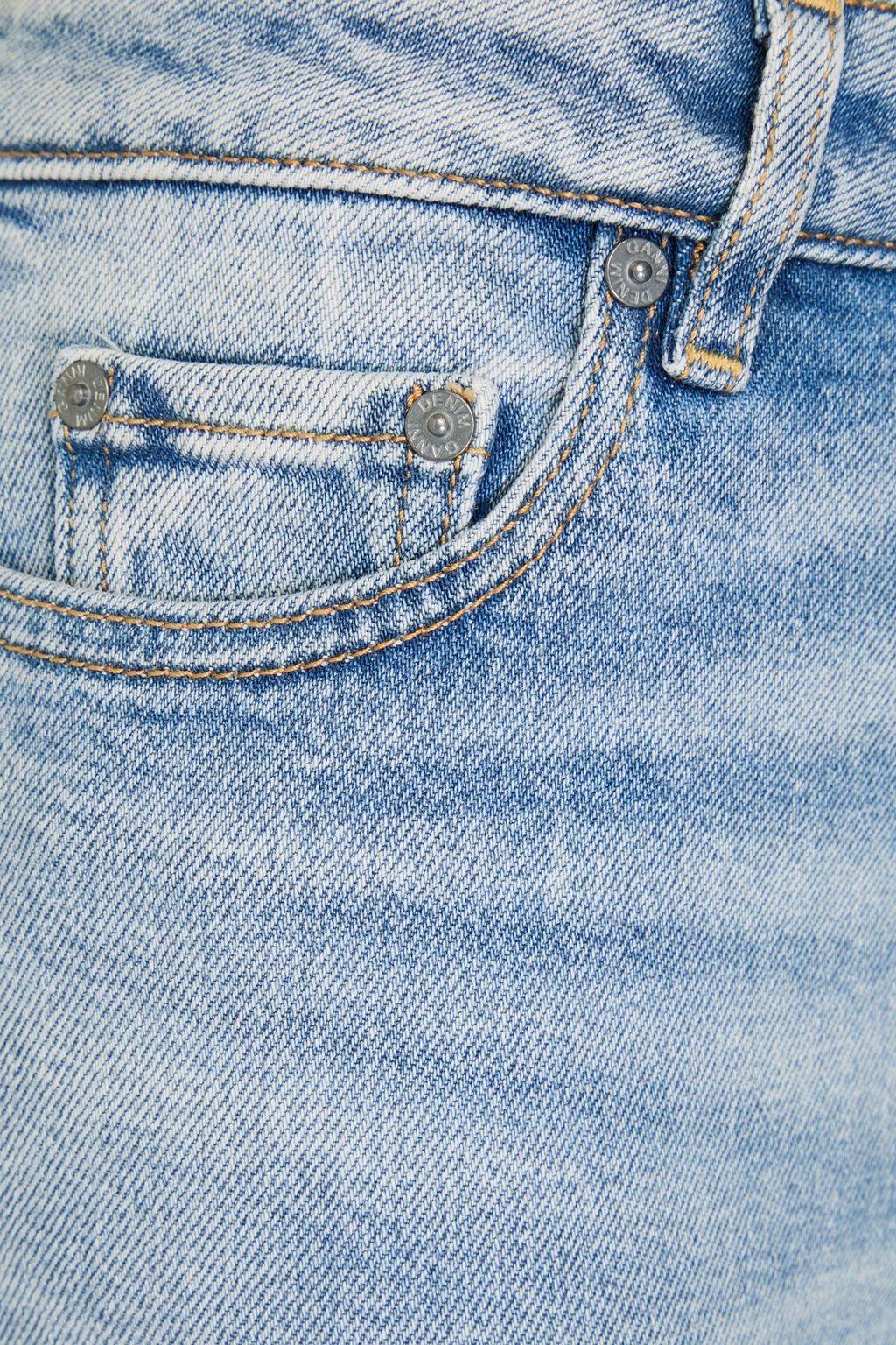 GANNI Faded high-rise slim-leg jeans