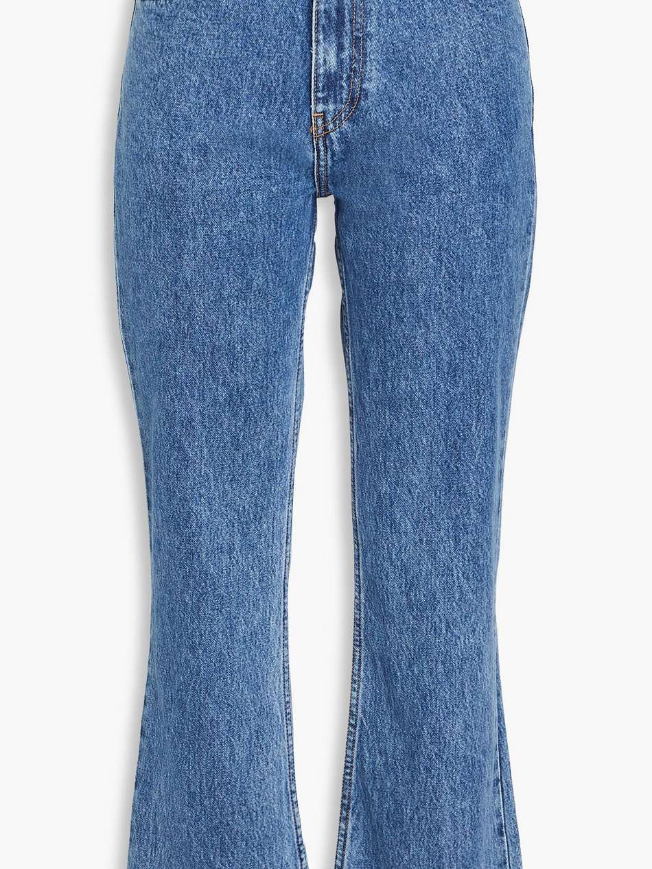 cropped high-rise bootcut jeans