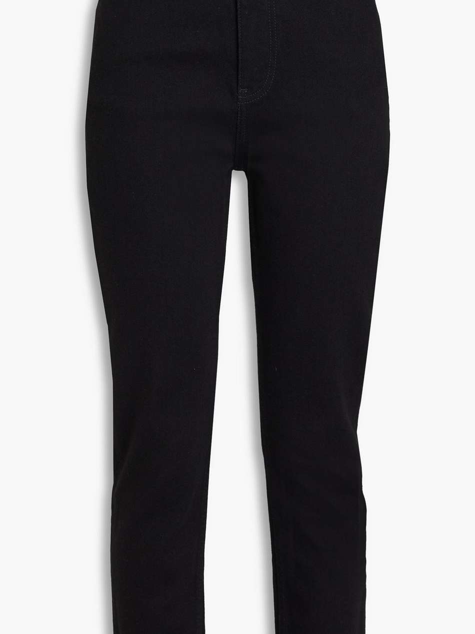 cropped high-rise slim-leg jeans