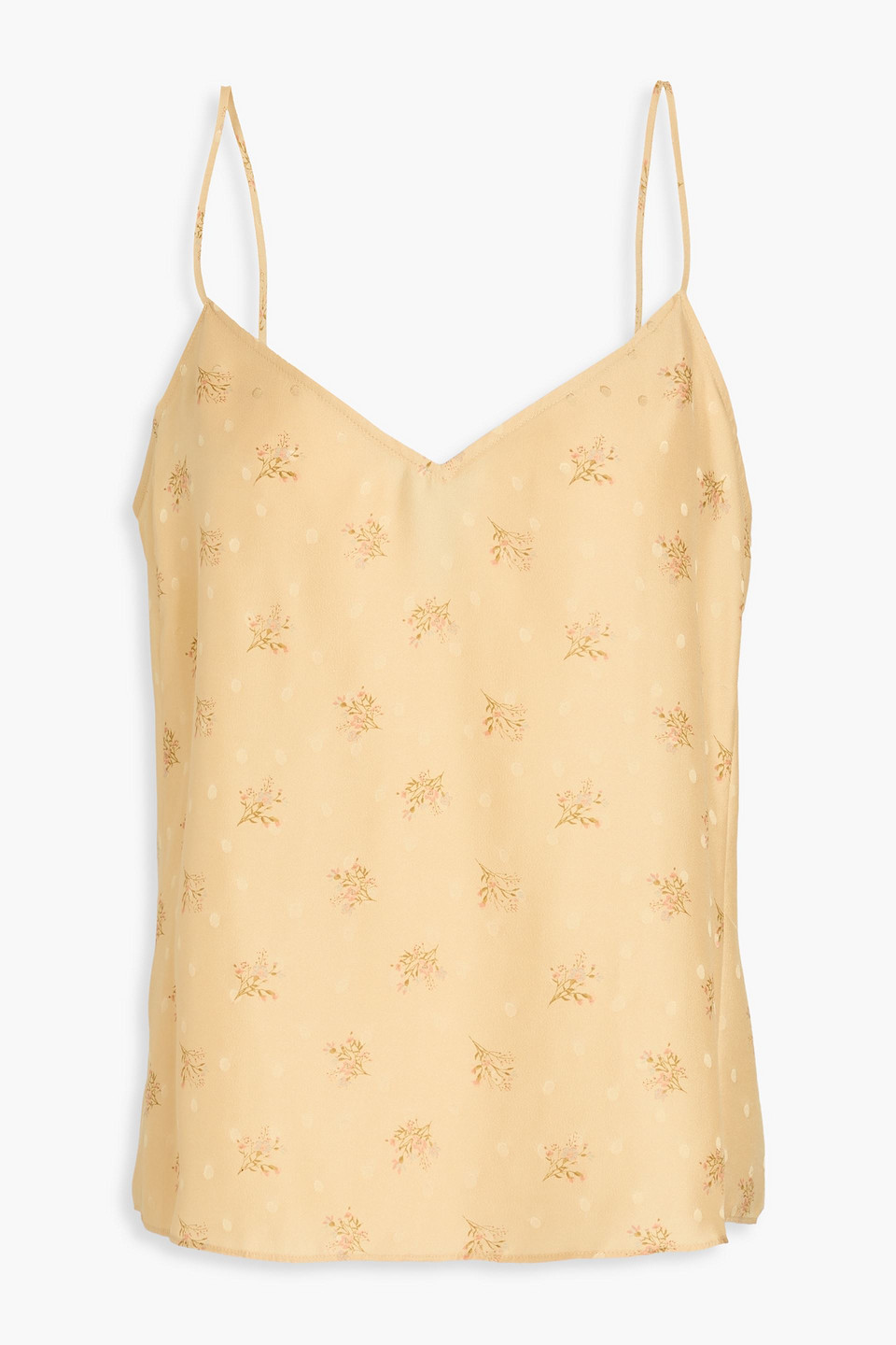 Frame Silk Cami Top In Beige