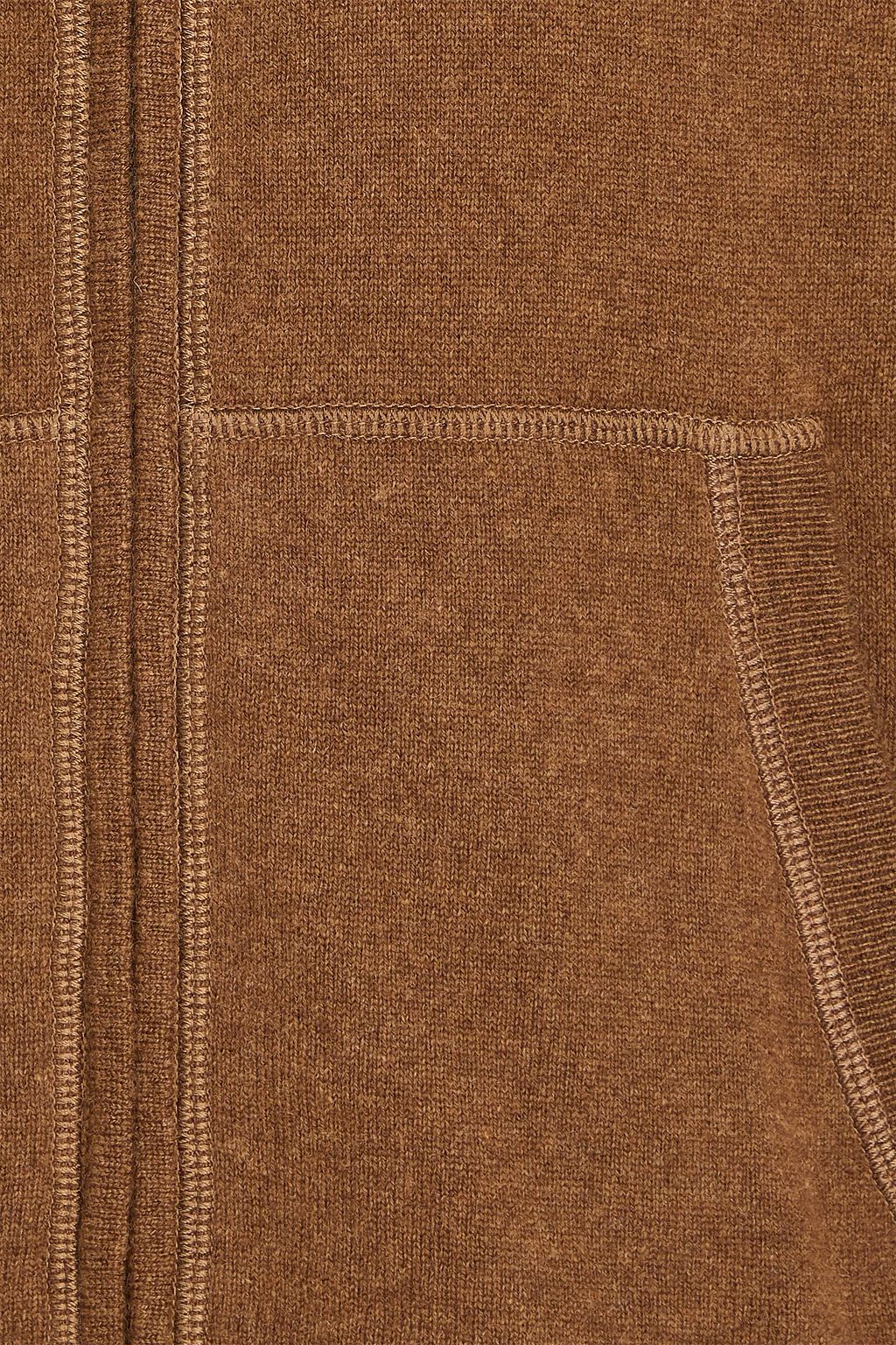 CANALI كنزة هودي بسحاب مصنوعة من الكشمير ومزيج من القطن