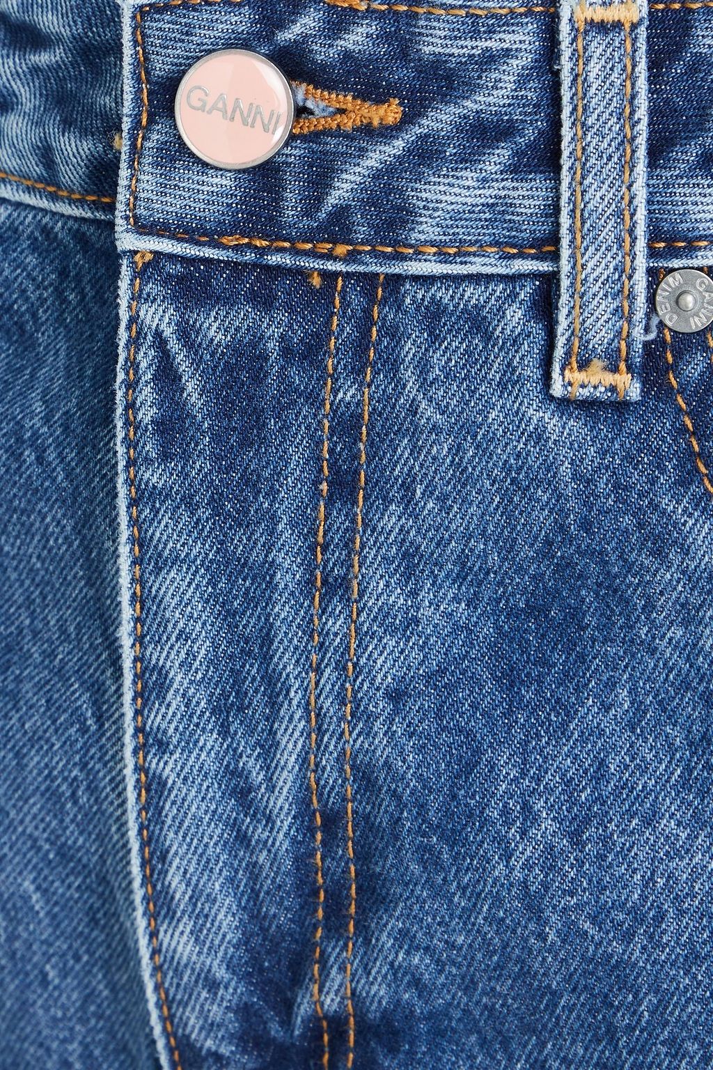 GANNI High-rise straight-leg jeans