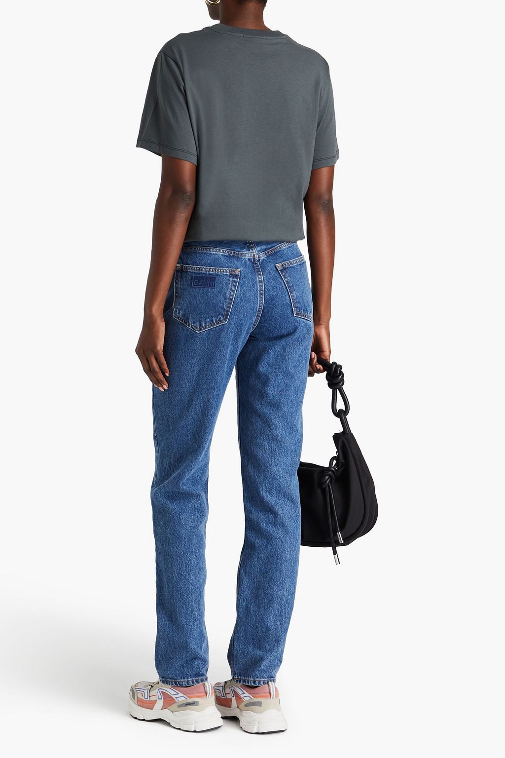 GANNI High-rise straight-leg jeans