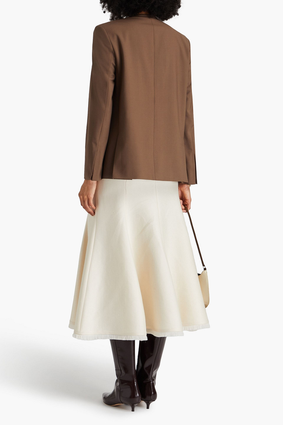 Theory Wool-blend Blazer In Taupe
