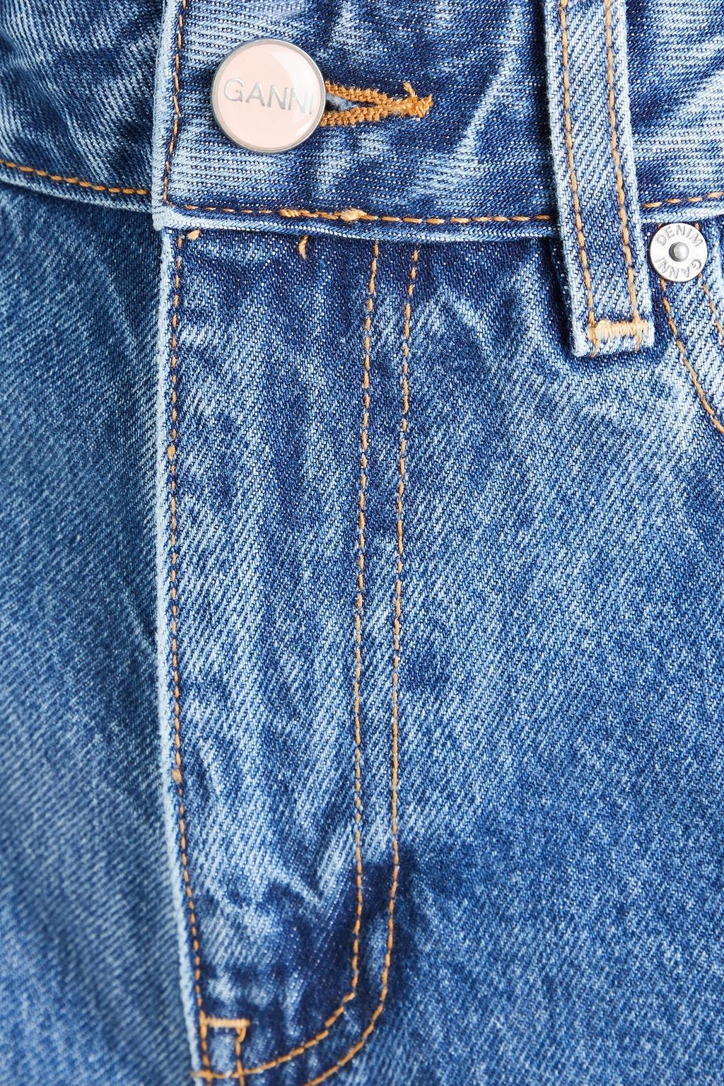 GANNI High-rise straight-leg jeans