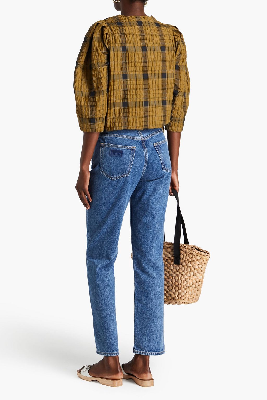 GANNI High-rise straight-leg jeans