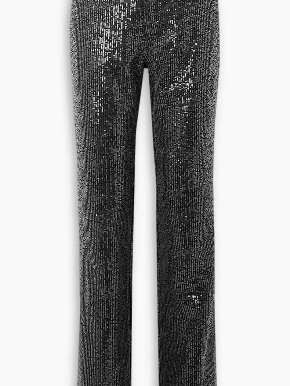 rottan sequin-embellished mid-rise straight-leg jeans