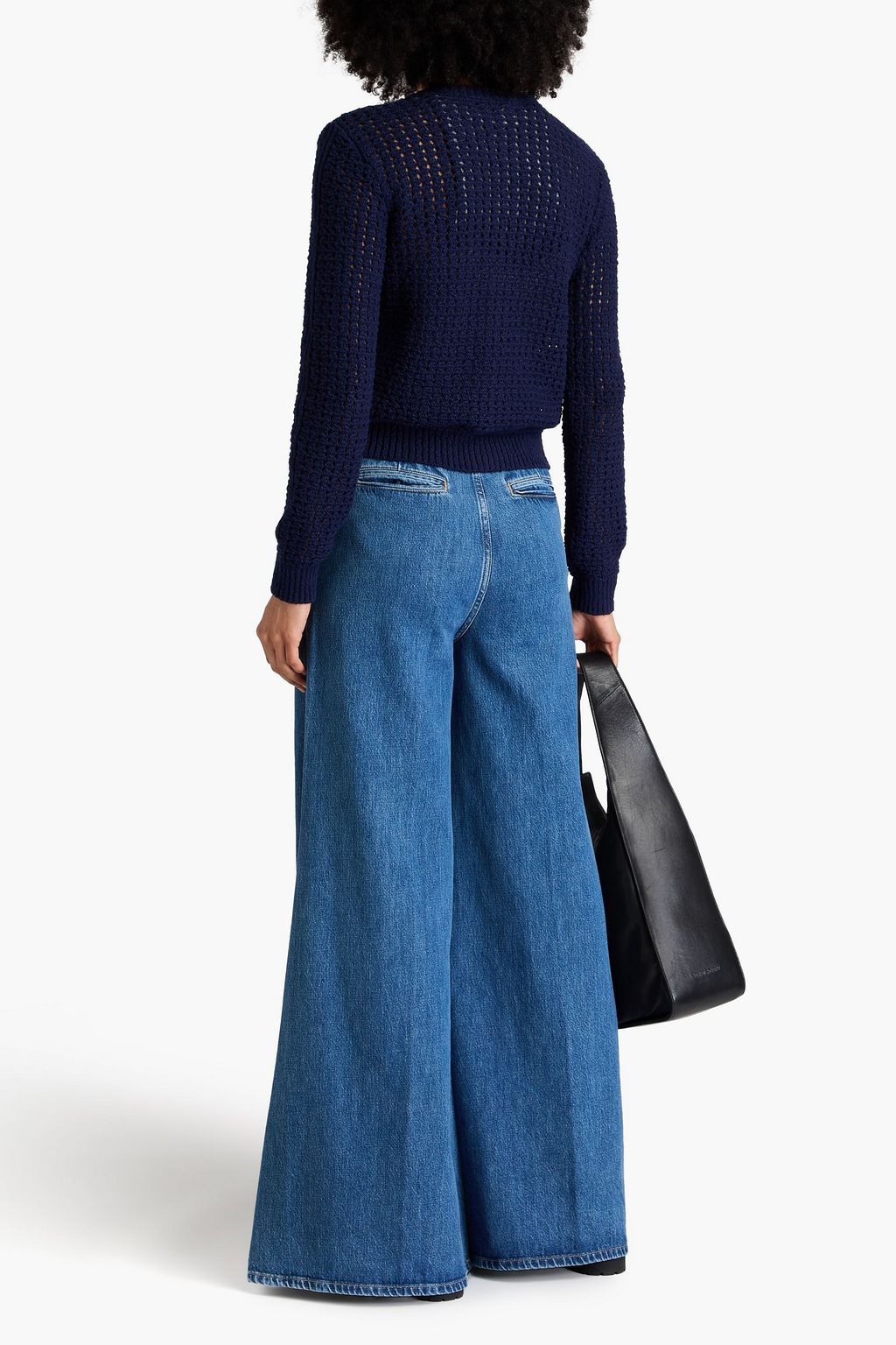 FRAME Open-knit cotton cardigan
