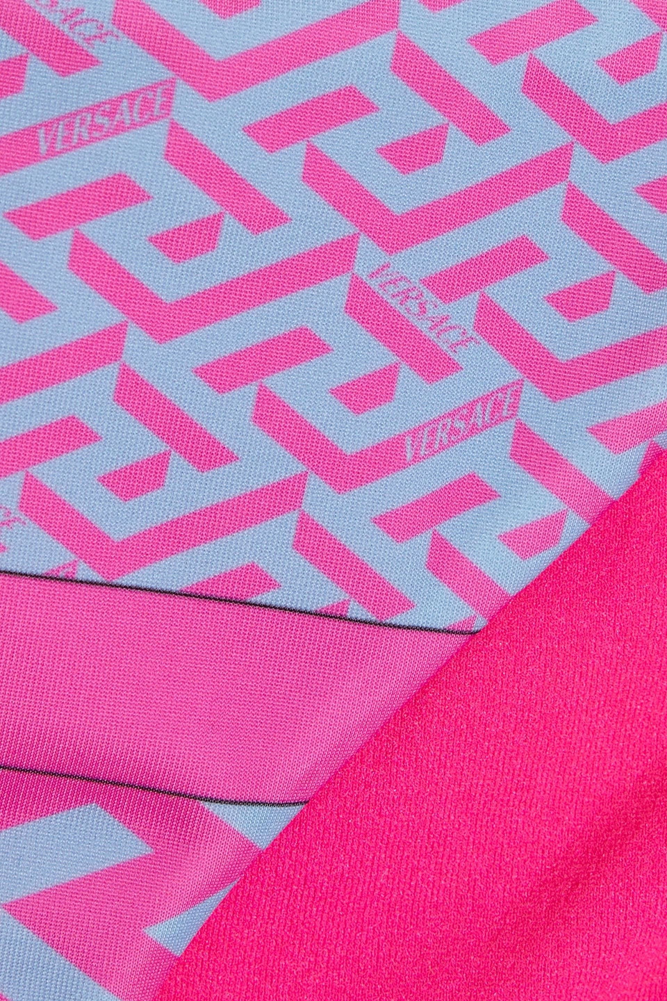 Versace Printed Low-rise Bikini Briefs In Magenta