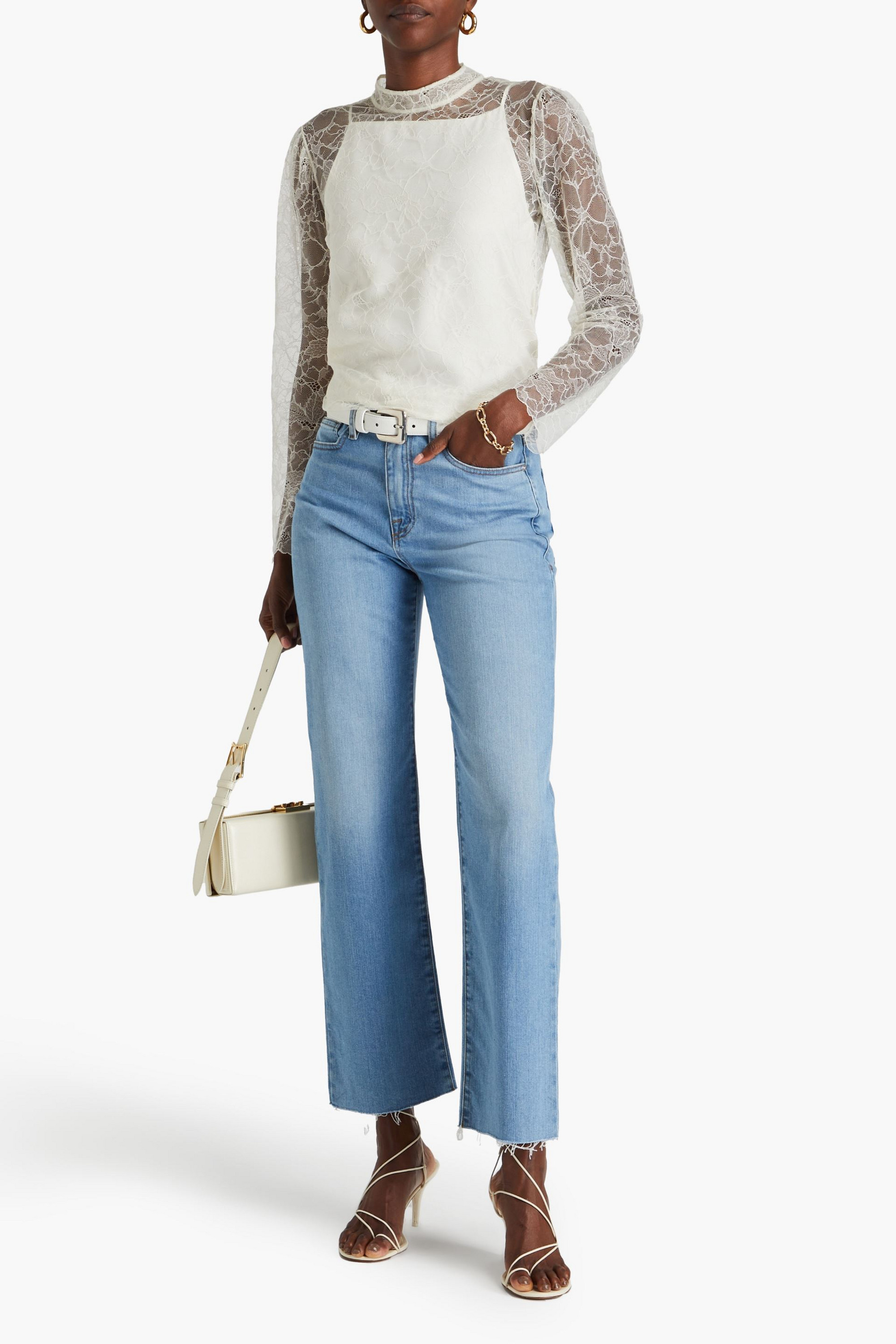 FRAME Stretch-lace top
