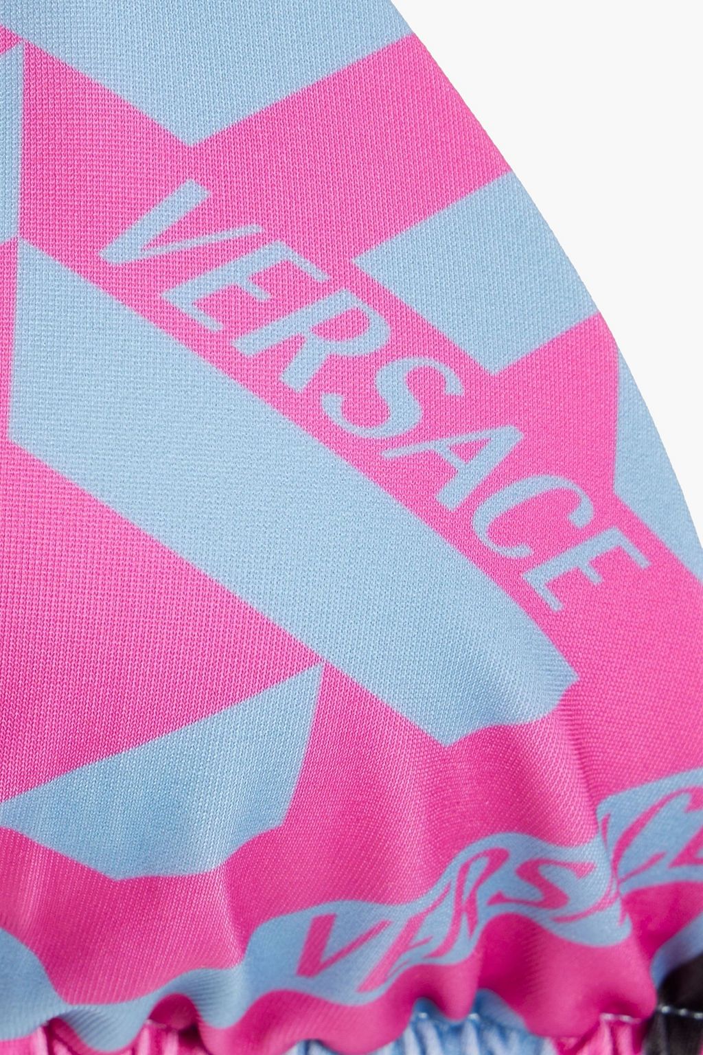 VERSACE Printed triangle bikini top