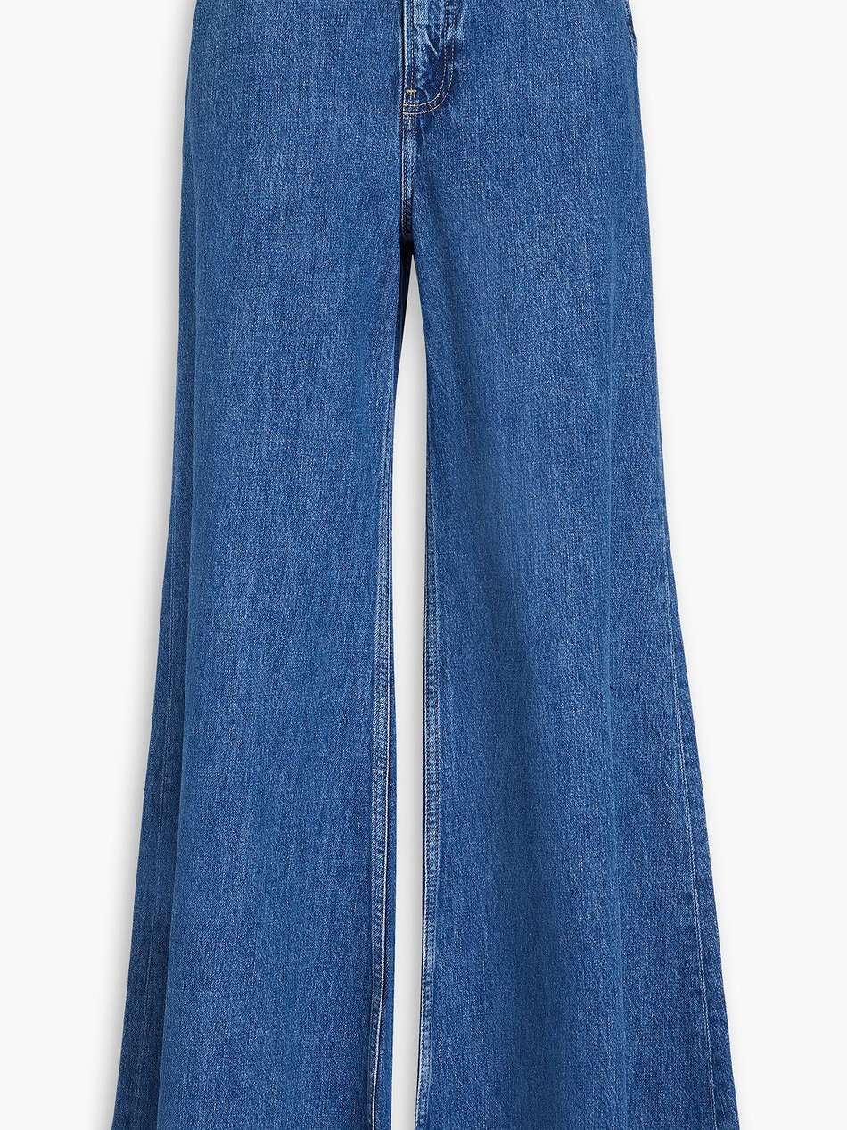 high-rise wide-leg jeans