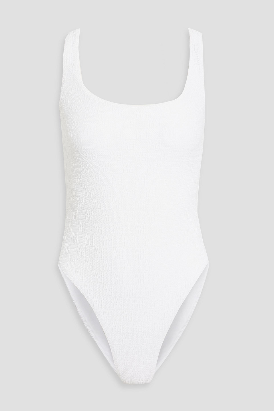 Stretch-jacquard swimsuit