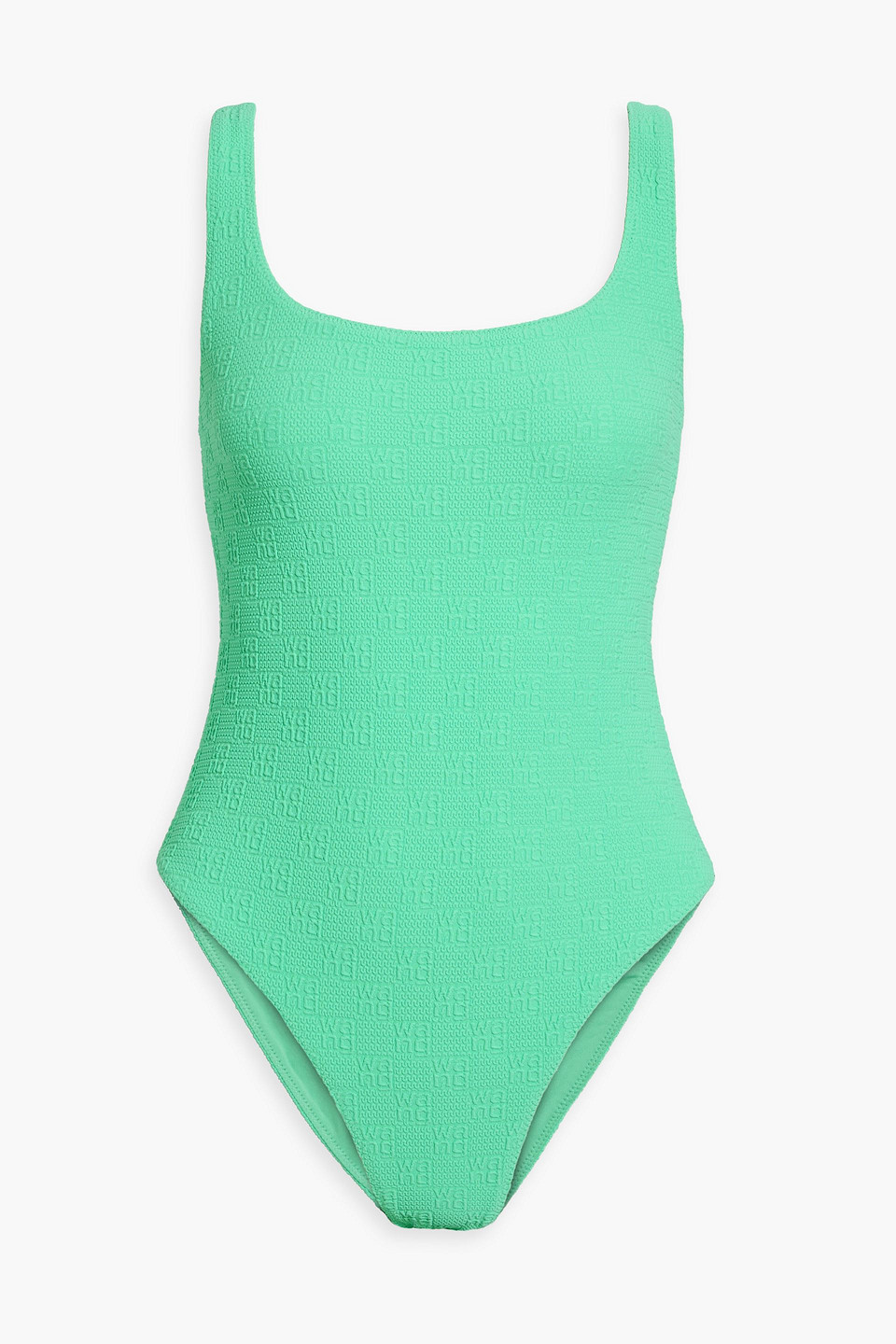 Stretch-jacquard swimsuit