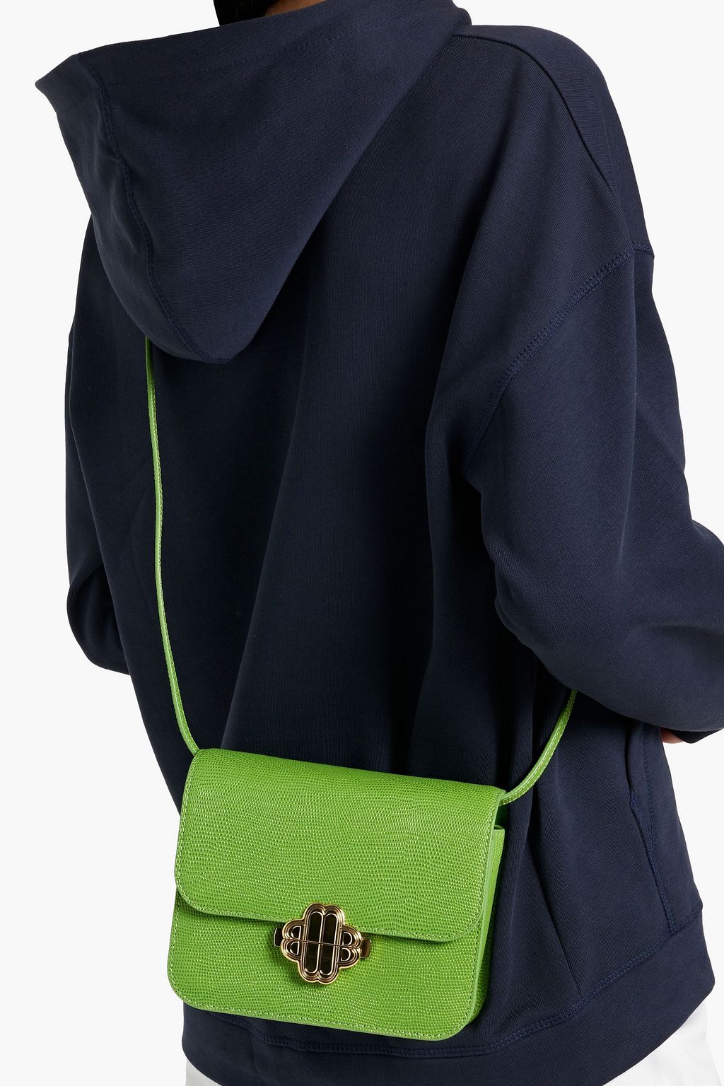 MAJE Lizard-effect leather cross-body bag