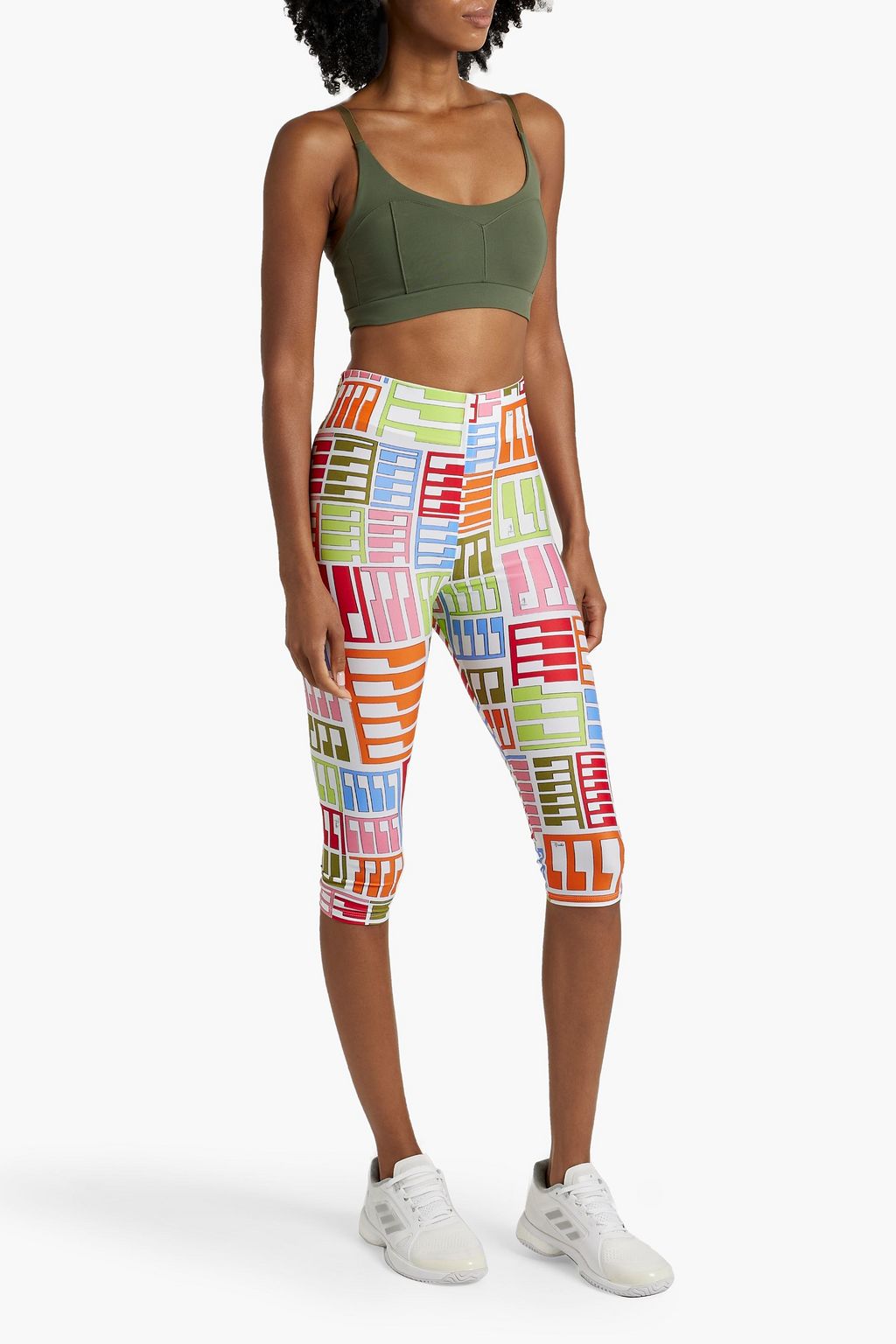 PUCCI Cropped printed stretch leggings
